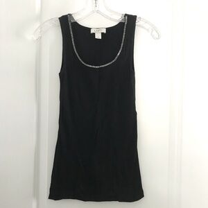LOFT Beaded Black TANK TOP